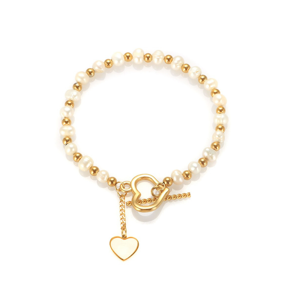 Pearl Heart Bracelet