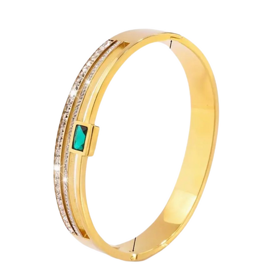 Emerald Luxe Bangle