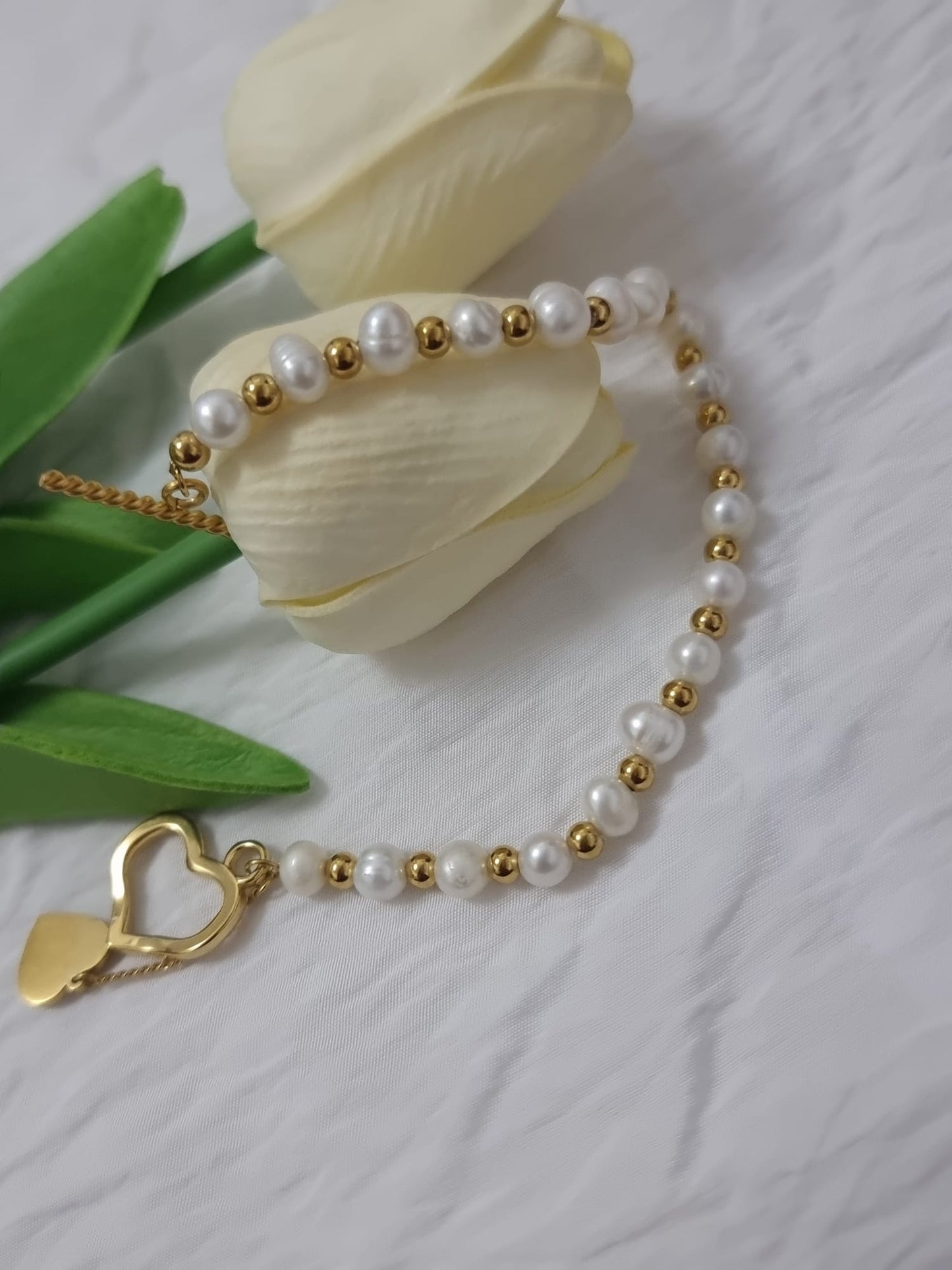 Pearl Heart Bracelet